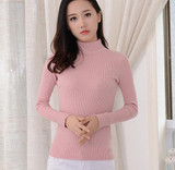 2018 Women Sweater Women fashion Slim Solid Autumn and Winter Knitted Warm Turtleneck Pullover Women Sweater