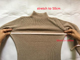 2018 Women Sweater Women fashion Slim Solid Autumn and Winter Knitted Warm Turtleneck Pullover Women Sweater