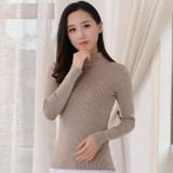2018 Women Sweater Women fashion Slim Solid Autumn and Winter Knitted Warm Turtleneck Pullover Women Sweater