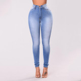 2018 Slim Jeans for Women Skinny High Waist Jeans Woman Blue Denim Pencil Pants Stretch Waist Women Jeans Pants Calca Feminina