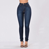 2018 Slim Jeans for Women Skinny High Waist Jeans Woman Blue Denim Pencil Pants Stretch Waist Women Jeans Pants Calca Feminina