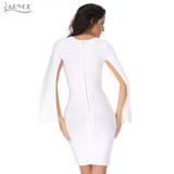 2018 Sexy Women Winter Party Dresses White Bodycon Dress Black O-neck Batwing Sleeve Luxury Celebrity Runway Dress Club Vestidos 2018 Sexy Women Winter Party Dresses White Bodycon Dress Black O-neck Batwing Sleeve Luxury Celebrity Runway Dress Club Vestidos