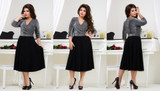 2018 Sexy Party Dress 5XL 6XL Metallic Knit Flare Black Summer Dress Plus Size Women Dress V Neck Wrap Dress Female Big Vestidos