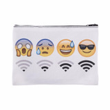 emoji wifi 3D Printing Pencil bags cosmetic bag 2016 Fashion cosmetiquera makeup bag trousse de maquillage neceser organizer bag