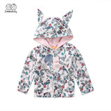 Emmababy Cute Baby Girls Infant Rabbit Jacket Winter Warm Winter Hooded Coat Outerwear