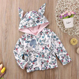 Emmababy Cute Baby Girls Infant Rabbit Jacket Winter Warm Winter Hooded Coat Outerwear