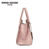 EMINI HOUSE Split Leather Shoulder Bag Fashion Trapeze Women Messenger Bags Handbag Women Famous Brands Crossbody Bags For Women