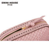 EMINI HOUSE Hand-Woven Genuine Leather Shell Bag Women Crossbody Bags Fashion Shoulder Bag Luxury Lady Messenger Bags