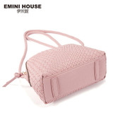 EMINI HOUSE Hand-Woven Genuine Leather Shell Bag Women Crossbody Bags Fashion Shoulder Bag Luxury Lady Messenger Bags