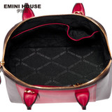 EMINI HOUSE Fashion Shell Bag Split Leather Shoulder Bags Luxury Handbags Multicolor Women Bags Designer Women Messenger Bags