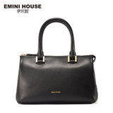 EMINI HOUSE Brand Classic Split Leather Boston Bag Women Messenger Bag Luxury Handbags Women Bags Designer Shoulder Bags