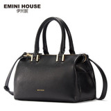 EMINI HOUSE Brand Classic Split Leather Boston Bag Women Messenger Bag Luxury Handbags Women Bags Designer Shoulder Bags