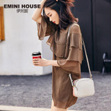 EMINI HOUSE Fashion Split Leather Women Crossbody Bag Double-Side Color Flap Bag Mini Shoulder Bags Women Messenger Bags