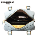 EMINI HOUSE 2016 Genuine Leather Boston Bag Fashion Handbags Women Shoulder Bag Women Messenger Bags Crossbody Bags For Women