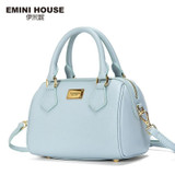 EMINI HOUSE 2016 Genuine Leather Boston Bag Fashion Handbags Women Shoulder Bag Women Messenger Bags Crossbody Bags For Women