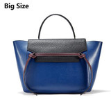 EMINI HOUSE 2 Sizes Fashion Split Leather Handbags Women Messenger Bags Brand Shoulder Bags Luxury Women Leather Trapeze Bag