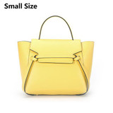 EMINI HOUSE 2 Sizes Fashion Split Leather Handbags Women Messenger Bags Brand Shoulder Bags Luxury Women Leather Trapeze Bag