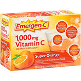 Emergen-C Dietary Supplement Drink Mix With 1000mg Vitamin C, 0.32 Ounce Packets, Caffeine Free (Super Orange Flavor, 30 Count)