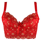 Embroidery women's underwear Starry Flounced bra BC thin Cup adjustable bra lady push up big size bras sexy intimate Lingerie