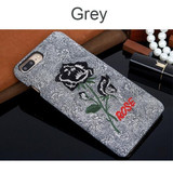 Embroidery Rose Phone Cases for iPhone 6/6s/6 Plus/6s Plus/7/7 Plus/8/8 Plus/Galaxy s8/s8 Plus