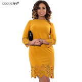 Elegant Women 6XL Plus size Sexy Dresses 2017 Summer Vintage Lady's party office Clothes Knee-Length lace dress vestidos 5XL 4XL
