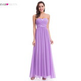 Elegant Wedding Bridesmaid Dresses Ever Pretty EP07057LV Long Chiffon Lavender Strapless Empire Dress 2018 New Arrival Women