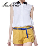 Elegant Wedding Dress Belt for Women Bowknot Faux Leather Luxury Brand Designer Thin Women Belt