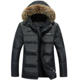 New Style 2016 Men Down Coat Hooded Coat Men Winter Jacket Men's White Duck Down Jacket Thick Warm Male Outerwear Plus Size W149