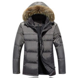 New Style 2016 Men Down Coat Hooded Coat Men Winter Jacket Men's White Duck Down Jacket Thick Warm Male Outerwear Plus Size W149