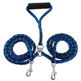 New Strong Nylon Coupler Double Dog Leash Lead No Tangle Pet Dogs Two Way Training Walking Lead Splitter 1.25M