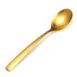 NEW Stainless Steel Yellow Gold Dinnerware Cutlery Fork Knife Scoop Tableware Set Gift