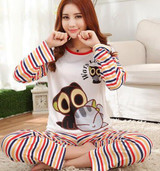 New Spring&Autumn womem pyjamas Cute Cartoon Milk Silk female pajama sets sleepwear girl coral fleece pajamas free shipping New Spring&Autumn womem pyjamas Cute Cartoon Milk Silk female pajama sets sleepwear girl coral fleece pajamas free shipping