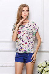 New Spring Summer Casual Women Chiffon Blouses Shirt Size High Street Fashion Tops Camisas Roupas Blusas Femininas