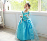 New Spring Summer Kids Girl Elsa Princess Dress Children Girl Cartoon Cosplay Dress Anna party Costume Fantasia Infantis Vestido