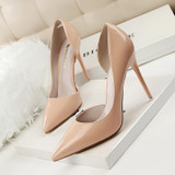 New Spring Single High Heels Shoes Women Pumps Thin Heels Concise Summer Elegant High Heeled Shoes Shallow OL Shoes Heels G638-5
