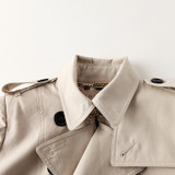 New Spring Autumn Women Coat 2017 Brand Fashion Slim Turn-down Collar Double Breasted Medium Long Bur Trench Coat Fow Women