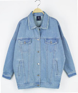 New Spring Autumn Women Denim Jacket 2017 Harajuku Bf Wind Jean Jacket Loose Long Sleeve Female Coats Plus Size XL Female Jacket