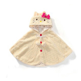 new spring autumn Hello Kitty Kids Baby Girl Clothes Soft Fleece Cloak Coat Toddler Girls Clothing Cape For Winter Outerwear