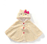 new spring autumn Hello Kitty Kids Baby Girl Clothes Soft Fleece Cloak Coat Toddler Girls Clothing Cape For Winter Outerwear