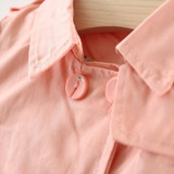 NEW Spring Autumn Girls Double Breasted Cardigan Infant baby kids Lace Coat Children Outwear Coats Belt Trench S1309
