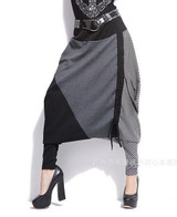 New Spring Autumn Fashion Casual Women Loose Pants Cotton Blend Patchwork Striped Color Cross pants 2016 Top sale Trousers
