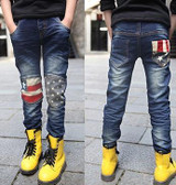 New spring autumn children's clothing boys baby jeans children trousers pentagram, boys jeans+boys ripped jeans