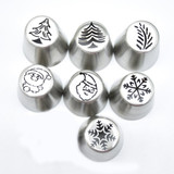 New Icing Piping Tips Christmas Tree Special Russian Leaf Nozzle Bakeware Cupcake Cake Decorating Pastry Baking Tools