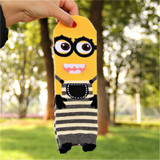 New hot-sell women cartoon socks autumn-winter little Minions cotton sock fashion women's and lady colorful striped funny socks