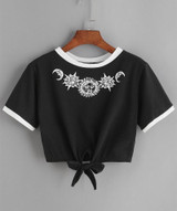New Hot Women Tops Rose Print Design Aliens T Shirts Women Short Sleeve Tee Shirt Comfortable Female Students T-shirts Teenagers