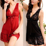New Hot Sexy Women's Lace Lingerie Dresses Underwear Babydoll Sleepwear+G-string Normal Size