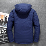 New Hot Sale Windproof Down Jacket Men Warm Hooded Winter Jacket Brand High Quality Smart Casual White Duck Down Coat