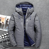 New Hot Sale Windproof Down Jacket Men Warm Hooded Winter Jacket Brand High Quality Smart Casual White Duck Down Coat