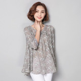 Autumn Women Blouses And Tops 2017 Loose Linen Cotton Blouse Tunic Shirt 6XL Plus Size Women Clothing Ladies Casual Tops Blusas