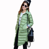 Autumn Winter Womens Down Jackets Fashion Turn-down Collar Ultra Light Thin Duck Down Coat Parkas jaqueta feminina inverno JA685